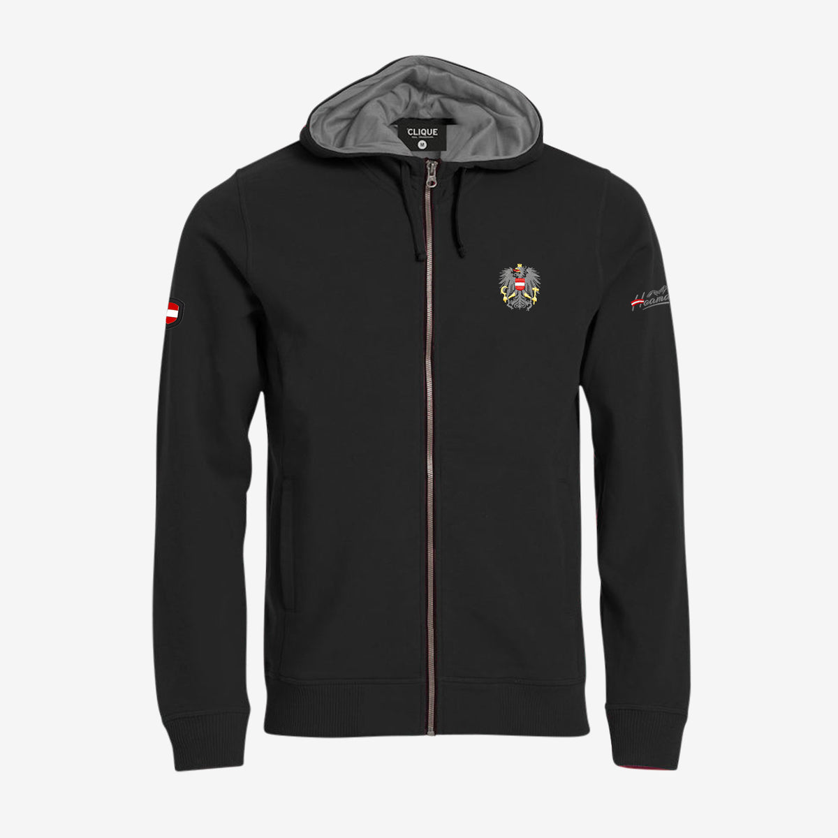 Österreich Adler Hoodie #Farbe_Schwarz
