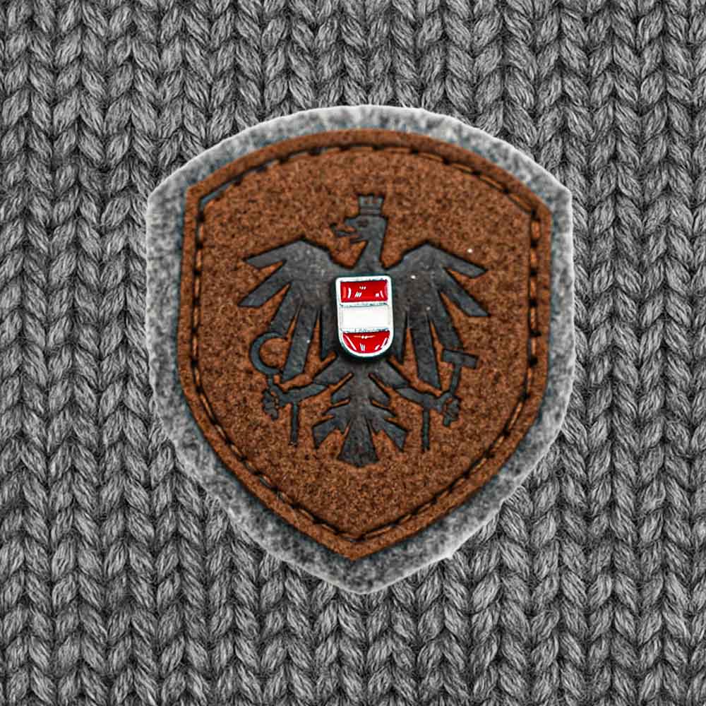 Österreich Adler Leder Merino Beanie