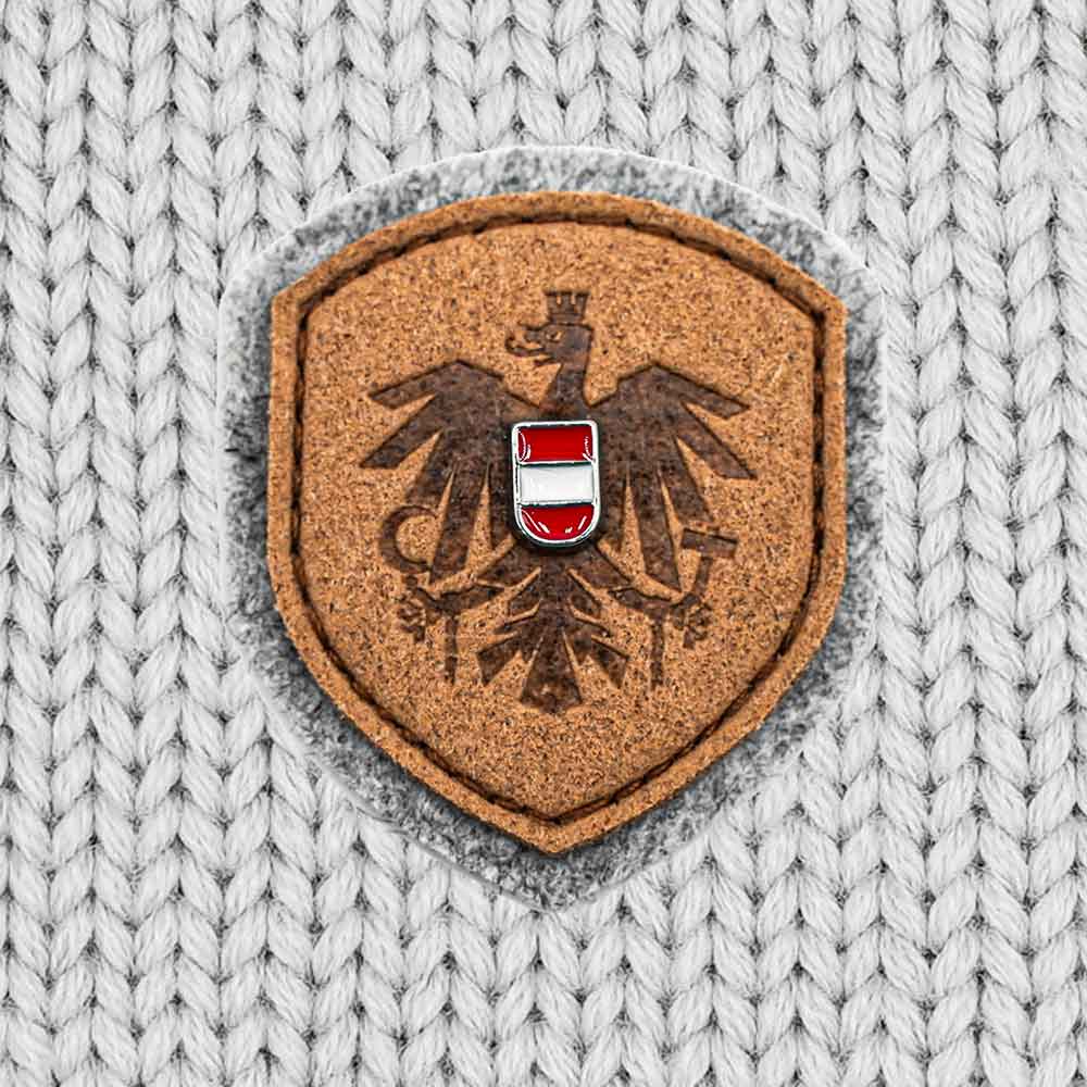 Österreich Adler Leder Merino Beanie