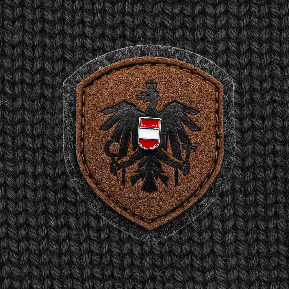 Österreich Adler Leder Merino Beanie