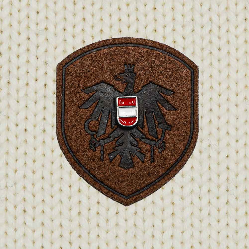 Österreich Adler Leder Merino Beanie