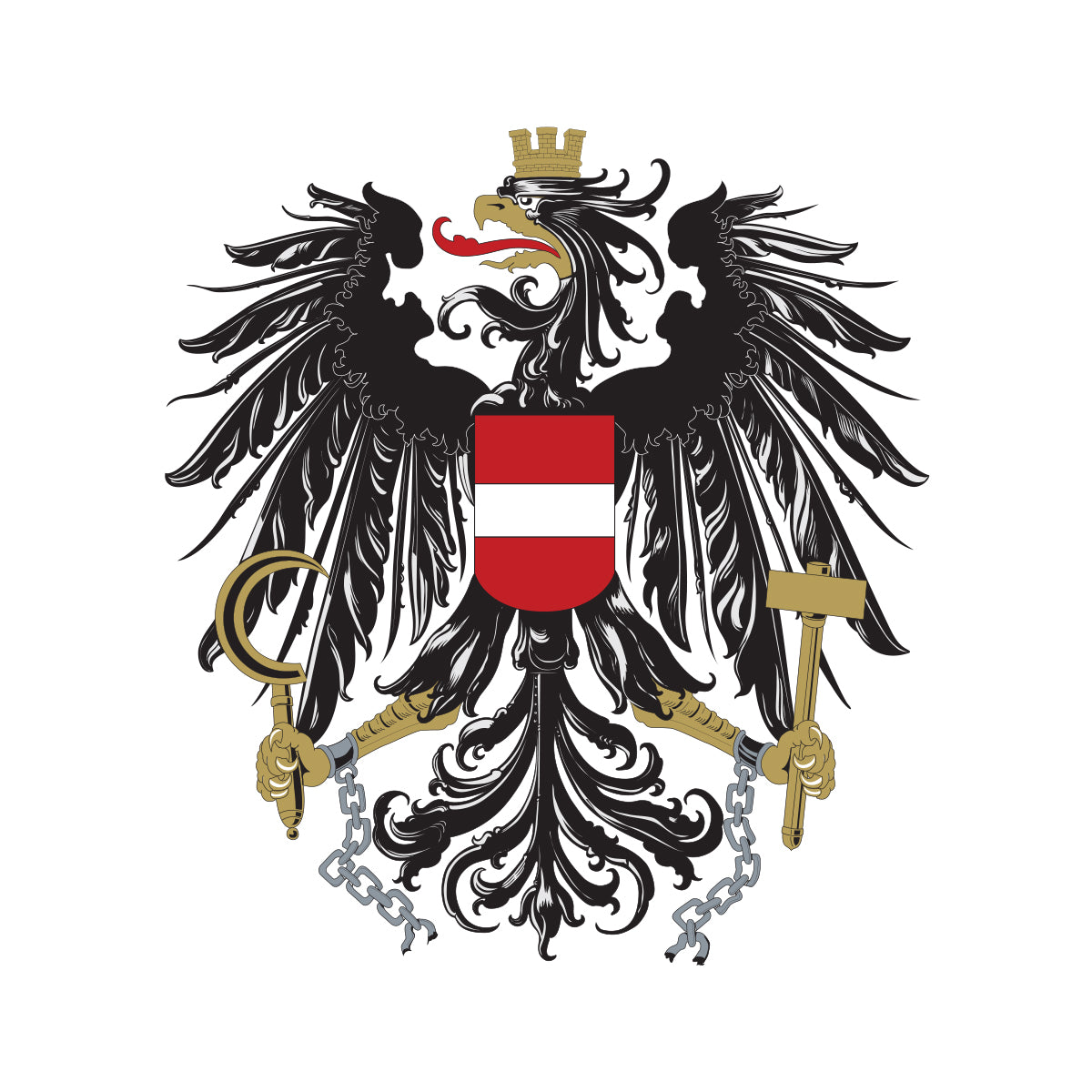 Österreich Adler Emaille Tasse