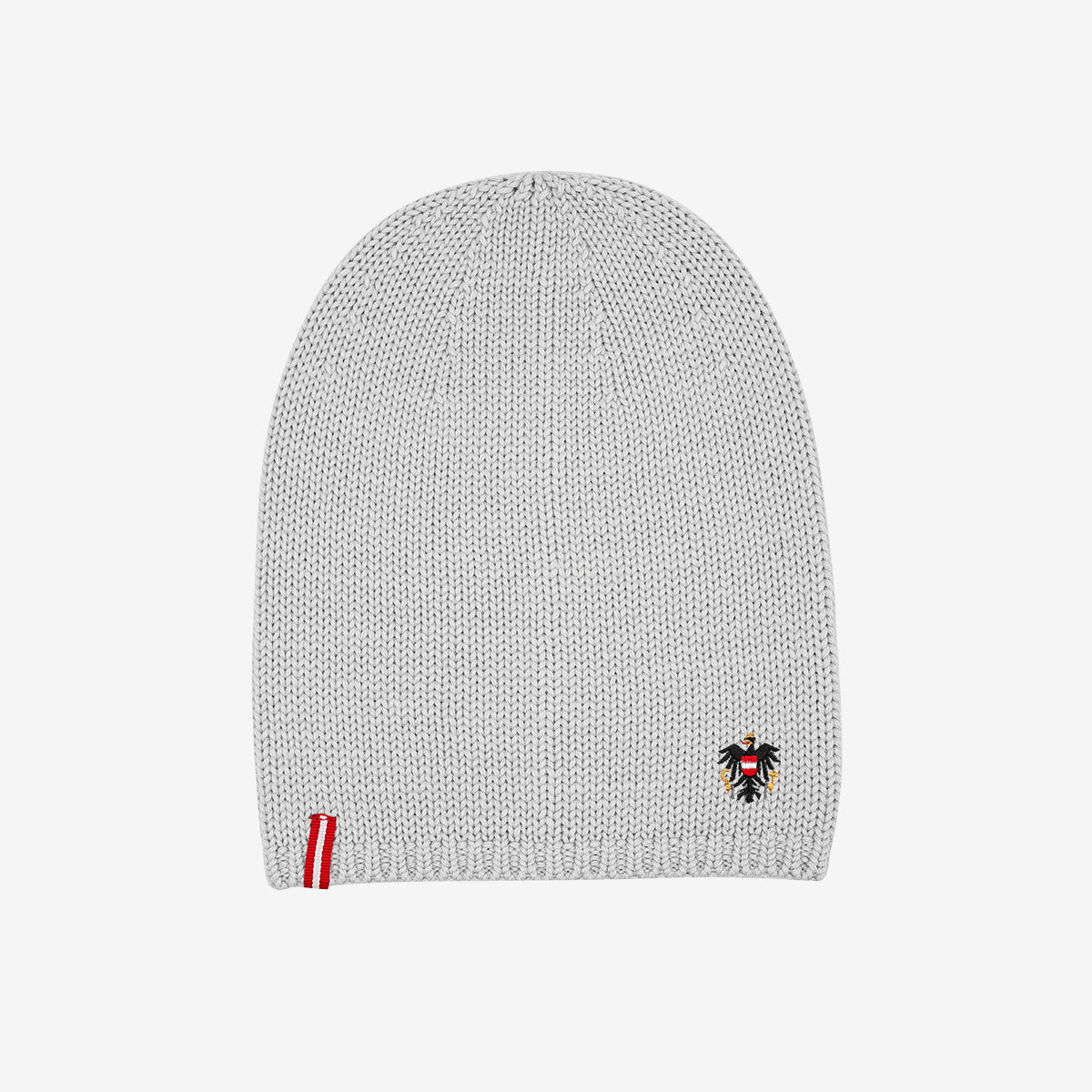 Österreich Adler Merino Beanie hellgrau