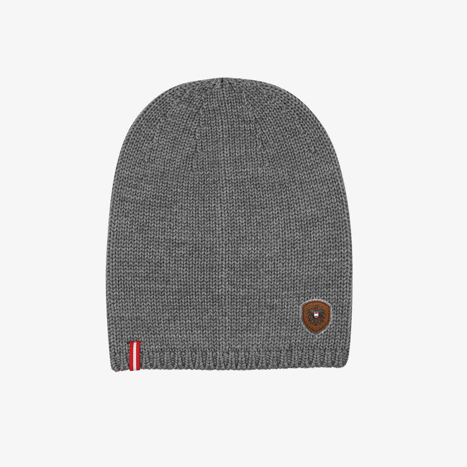 Österreich Adler Leder Merino Beanie