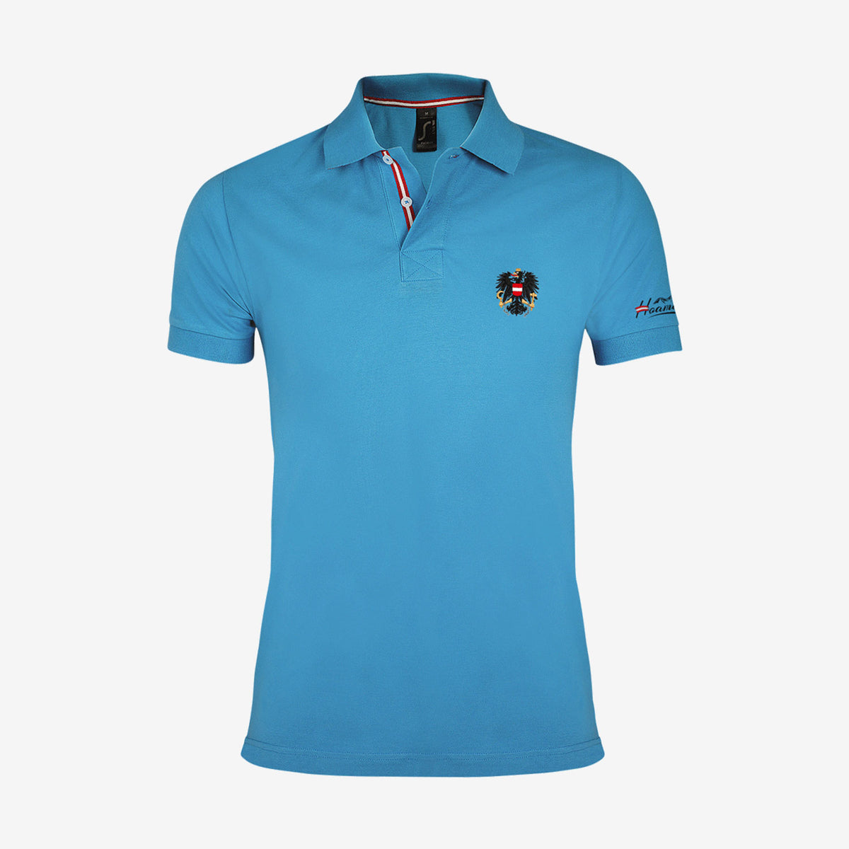 Österreich Adler Poloshirt #Farbe_Hellblau