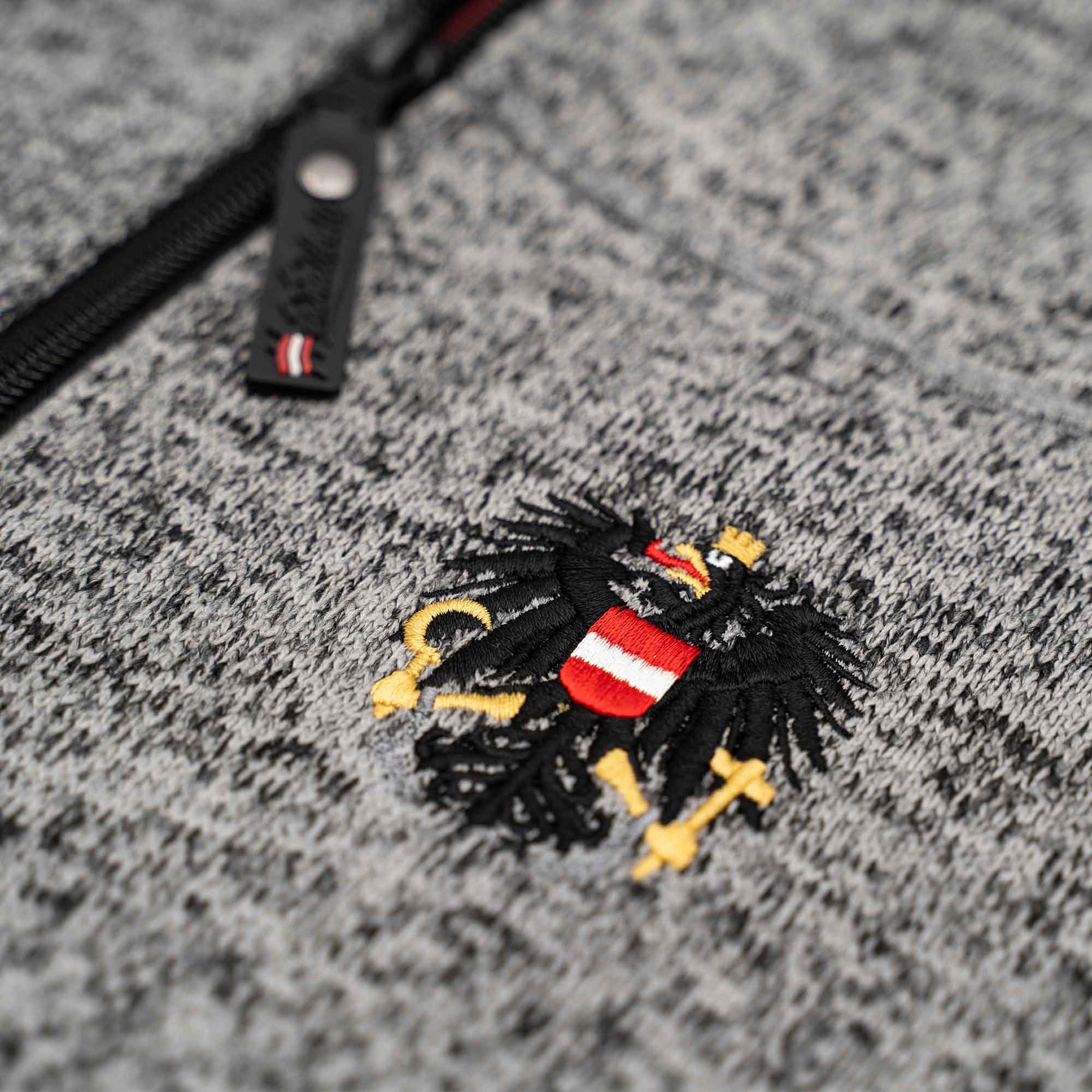 Lsterreich Adler Reißverschluss Kultjacke dunkelgrau