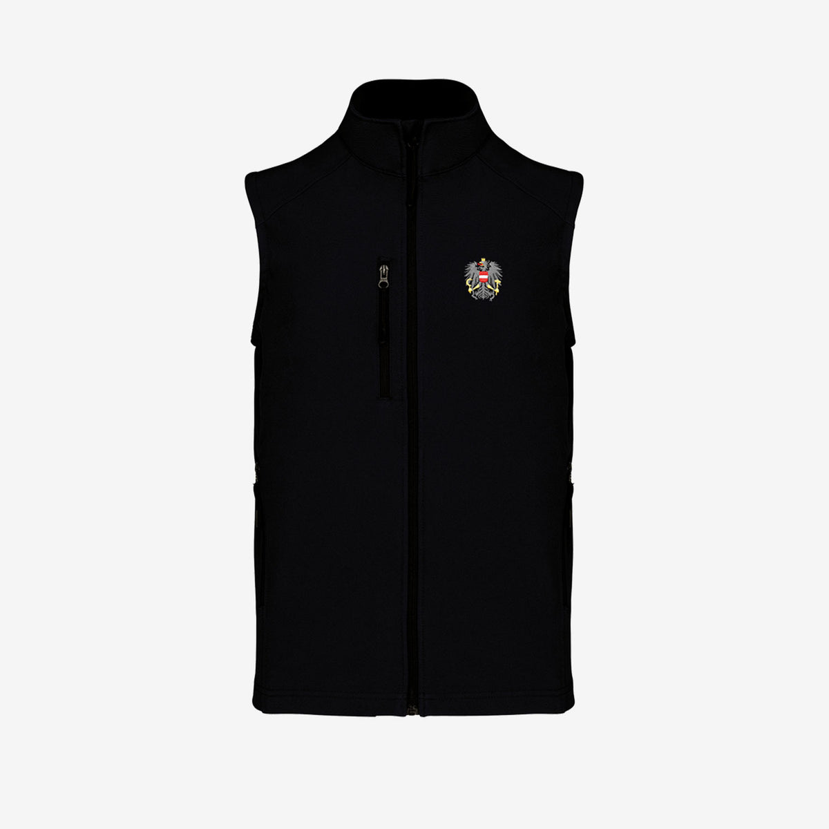 Österreich Adler Softshellgilet #Farbe_Schwarz