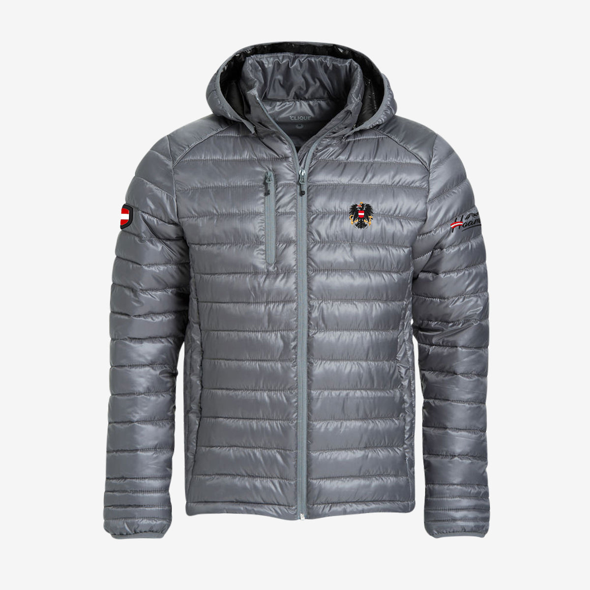 Österreich Adler Softshell Jacke #Farbe_Grau