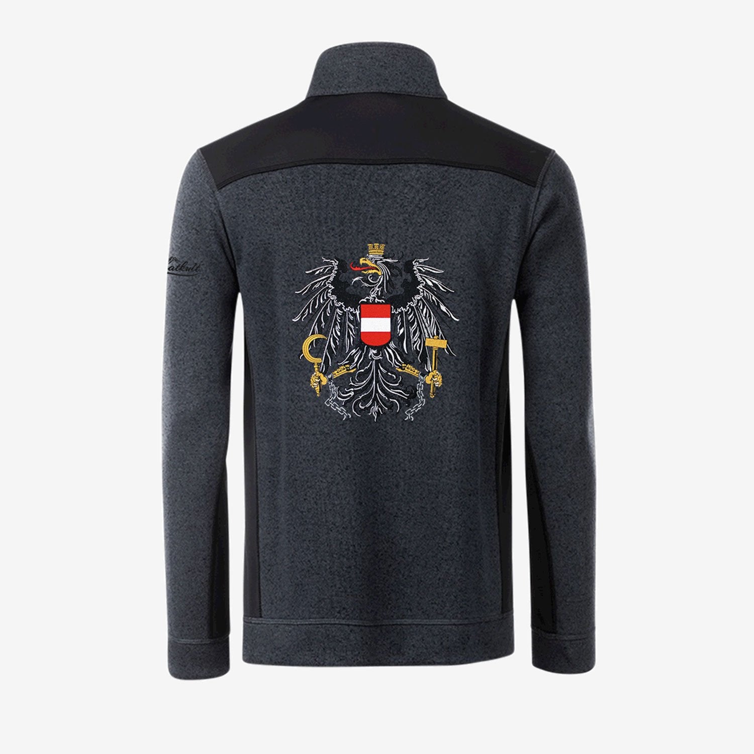 Österreich Strickfleecejacke mit Softshelleinsatz