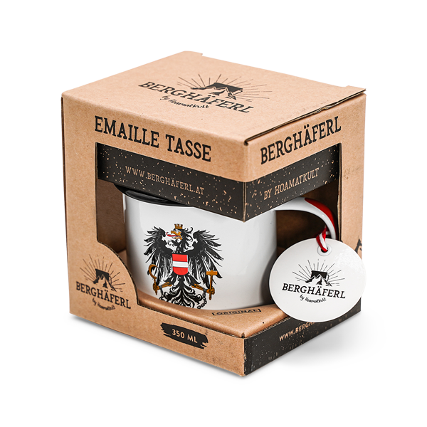 Österreich Adler Emaille Tasse