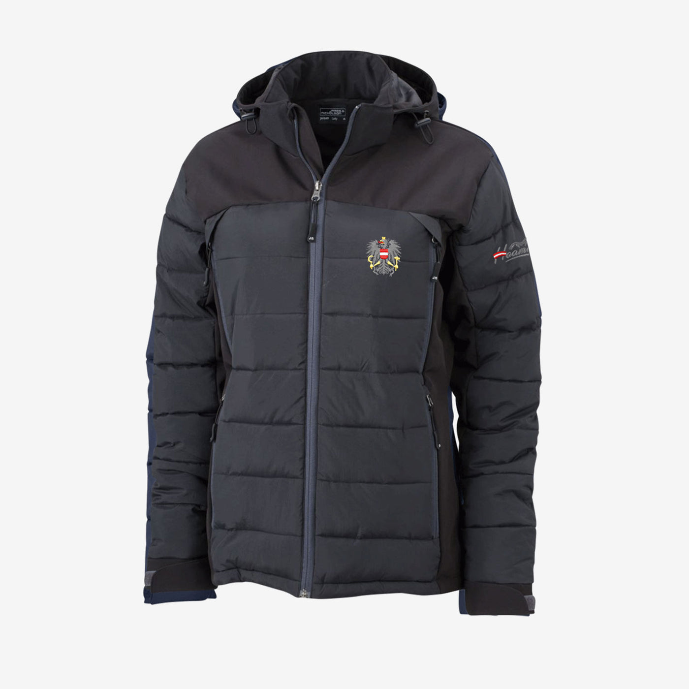 Österreich Adler Winterjacke #Farbe_Schwarz