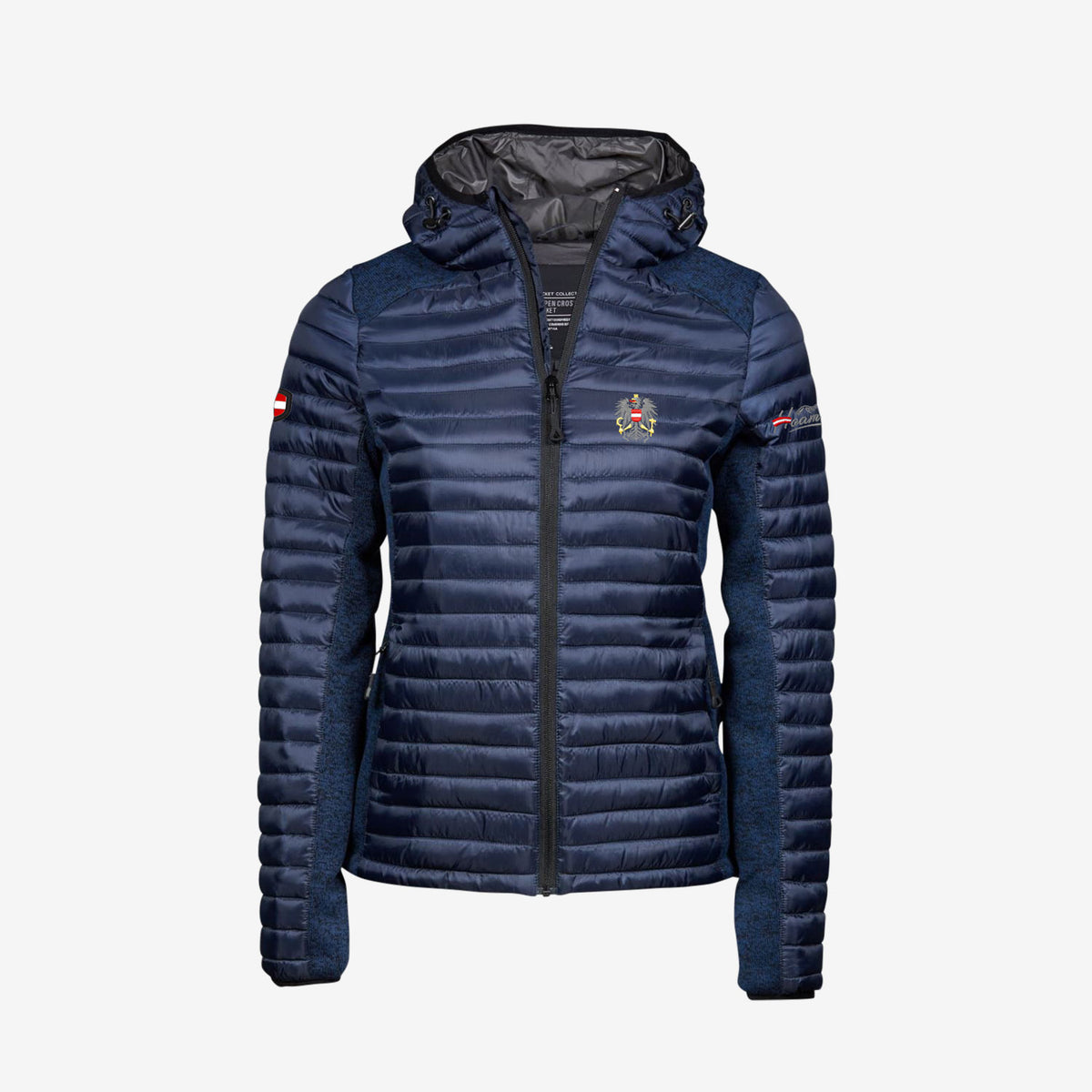 Österreich Damen Hybrid Jacke zum Wandern #Farbe_Navy-Blau