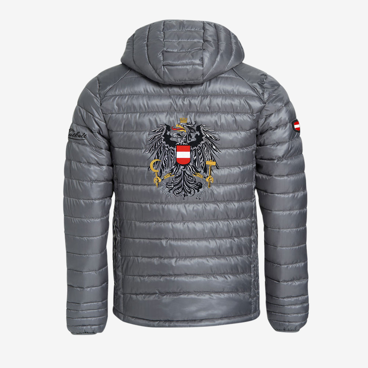 Österreich Softshelljacke mit Adler Stickerei #Farbe_Grau