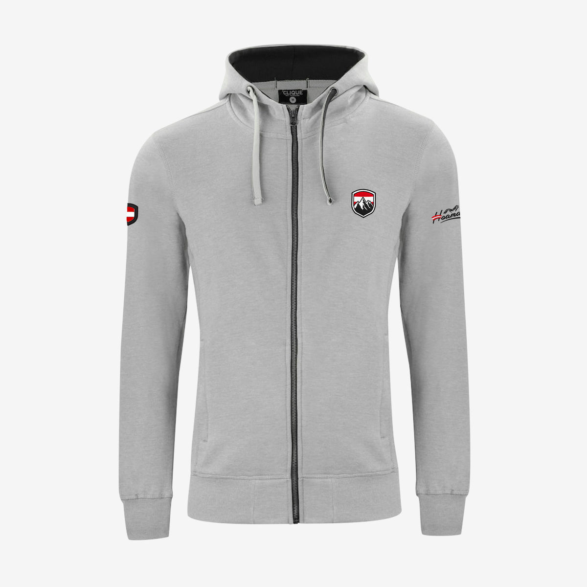 Österreich Sweater mit Bergmotiv #Farbe_Grau