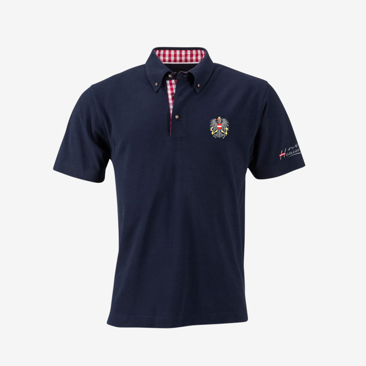 Österreich Trachtenpolo #Farbe_Navy-Blau