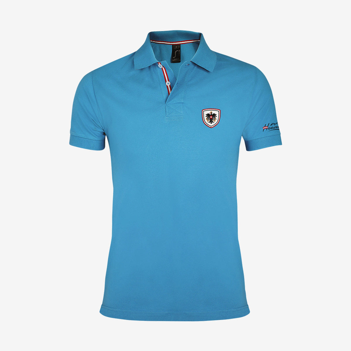 Österreich Wappen Poloshirt #Farbe_Hellblau