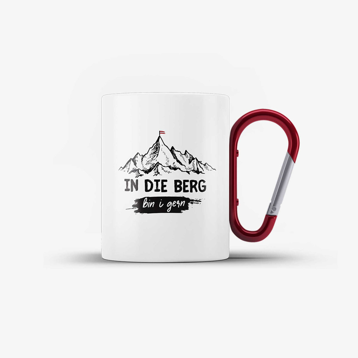 In die Berg Karabiner Tasse weiss