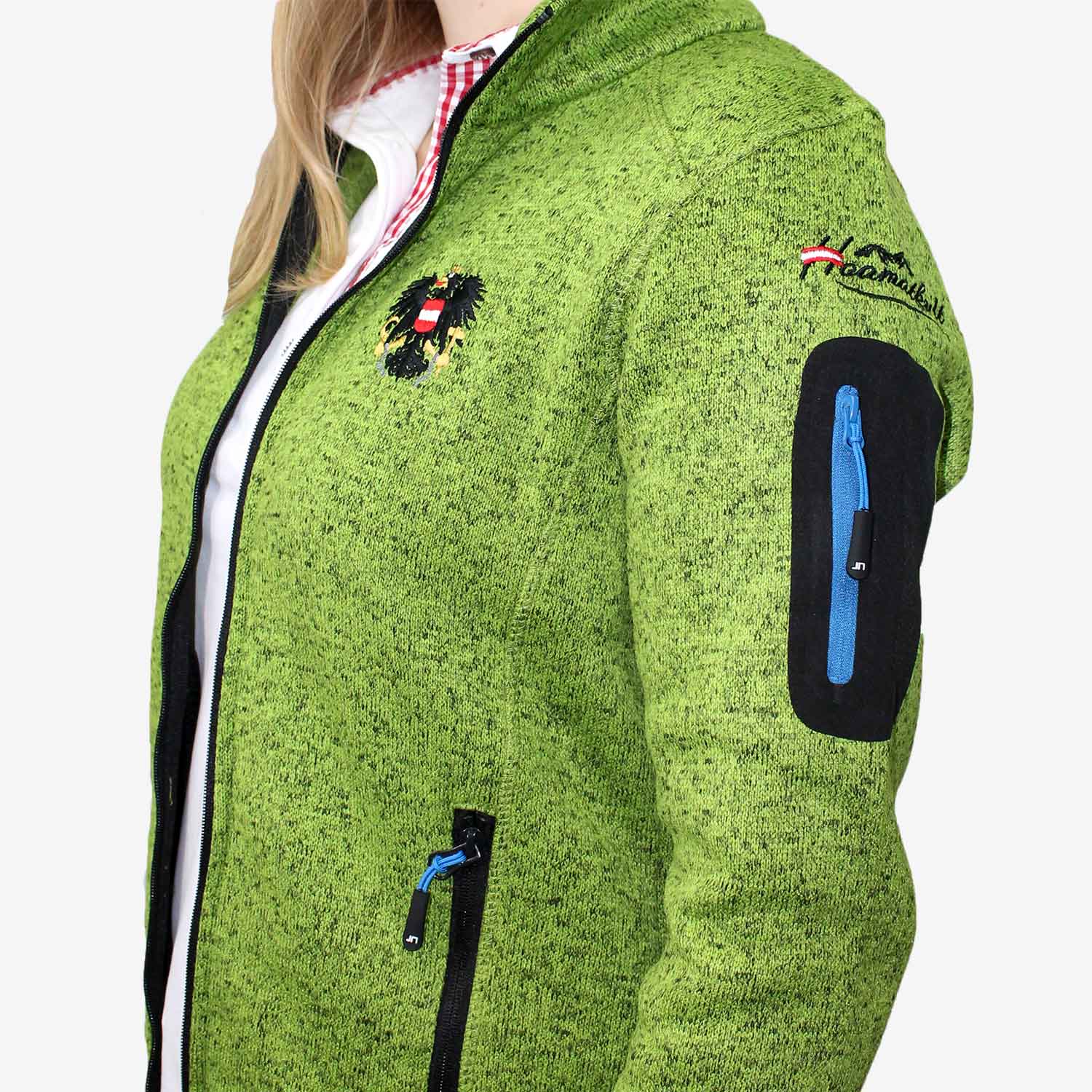 oesterreich-strickfleece-jacke-hoamatkult-gruen
