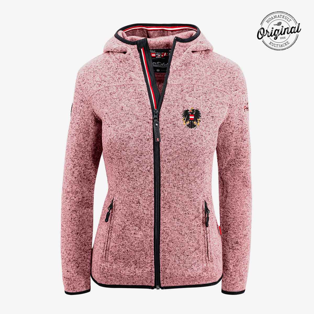 Rosa Jacke mit Österreich Wappen