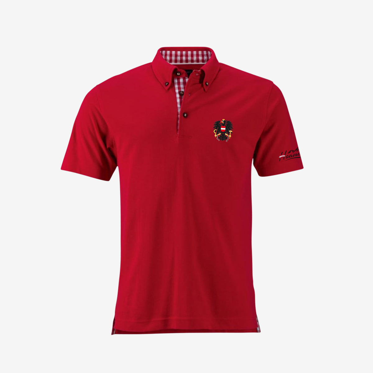 Rotes Trachtenpolo kaufen #Farbe_Rot