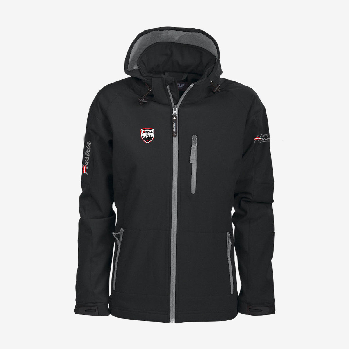 Schwarze Austria Berglogo Jacke #Farbe_Schwarz