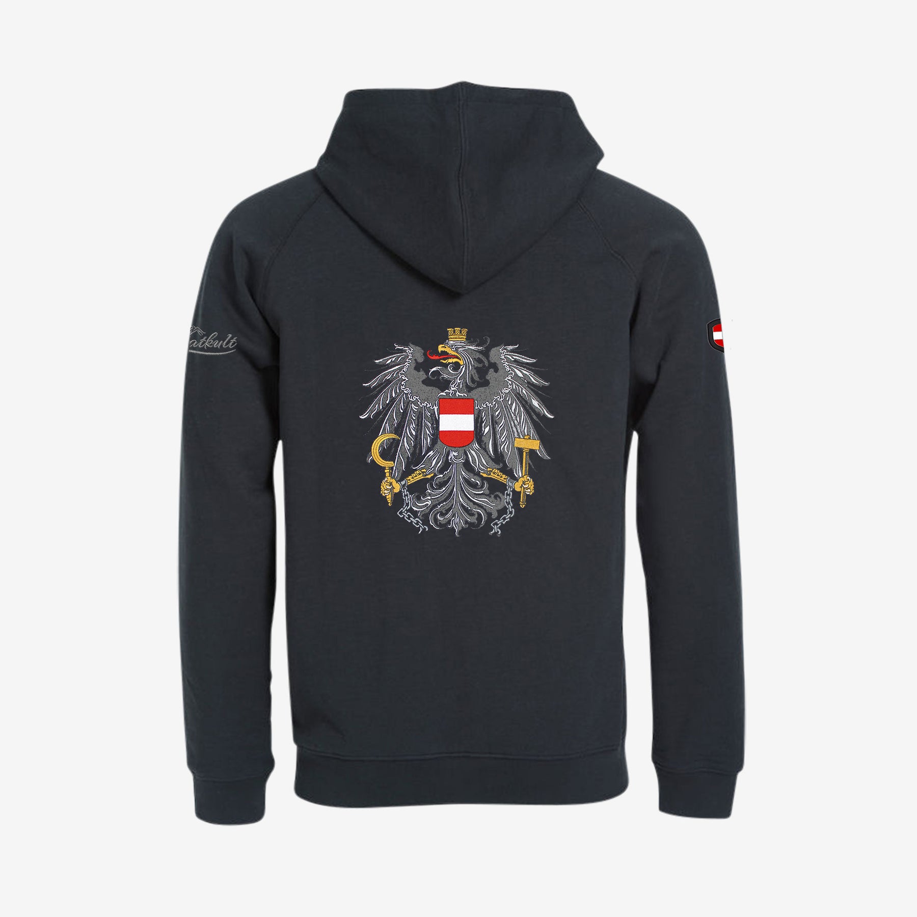 Österreich Adler Kult-Hoodie (Stick)