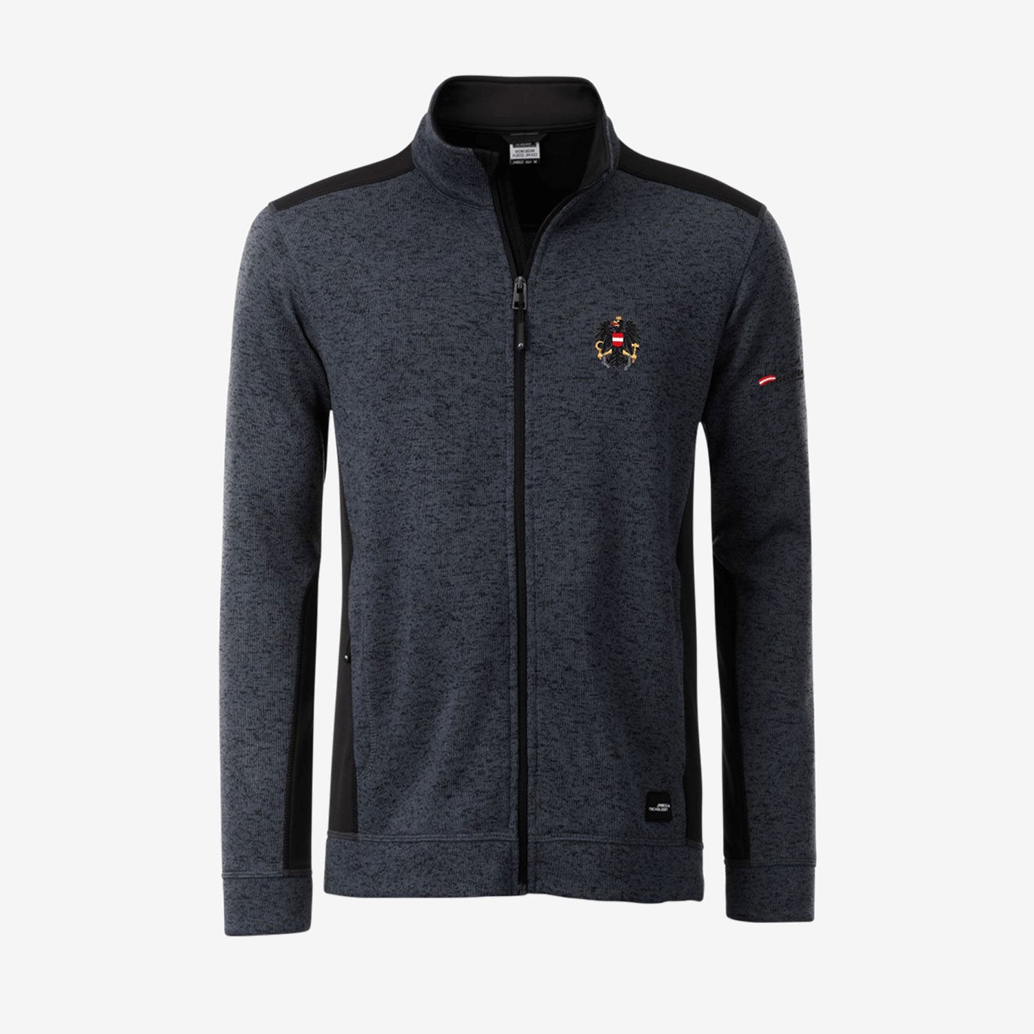 Österreich Strickfleecejacke mit Softshelleinsatz