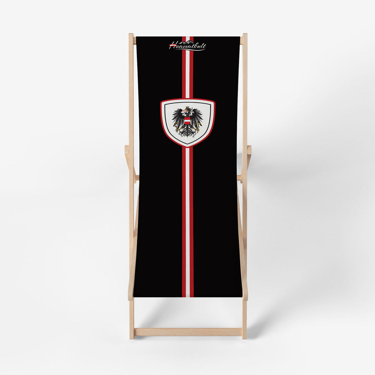 Österreich Wappen Liegestuhl "Black Edition"