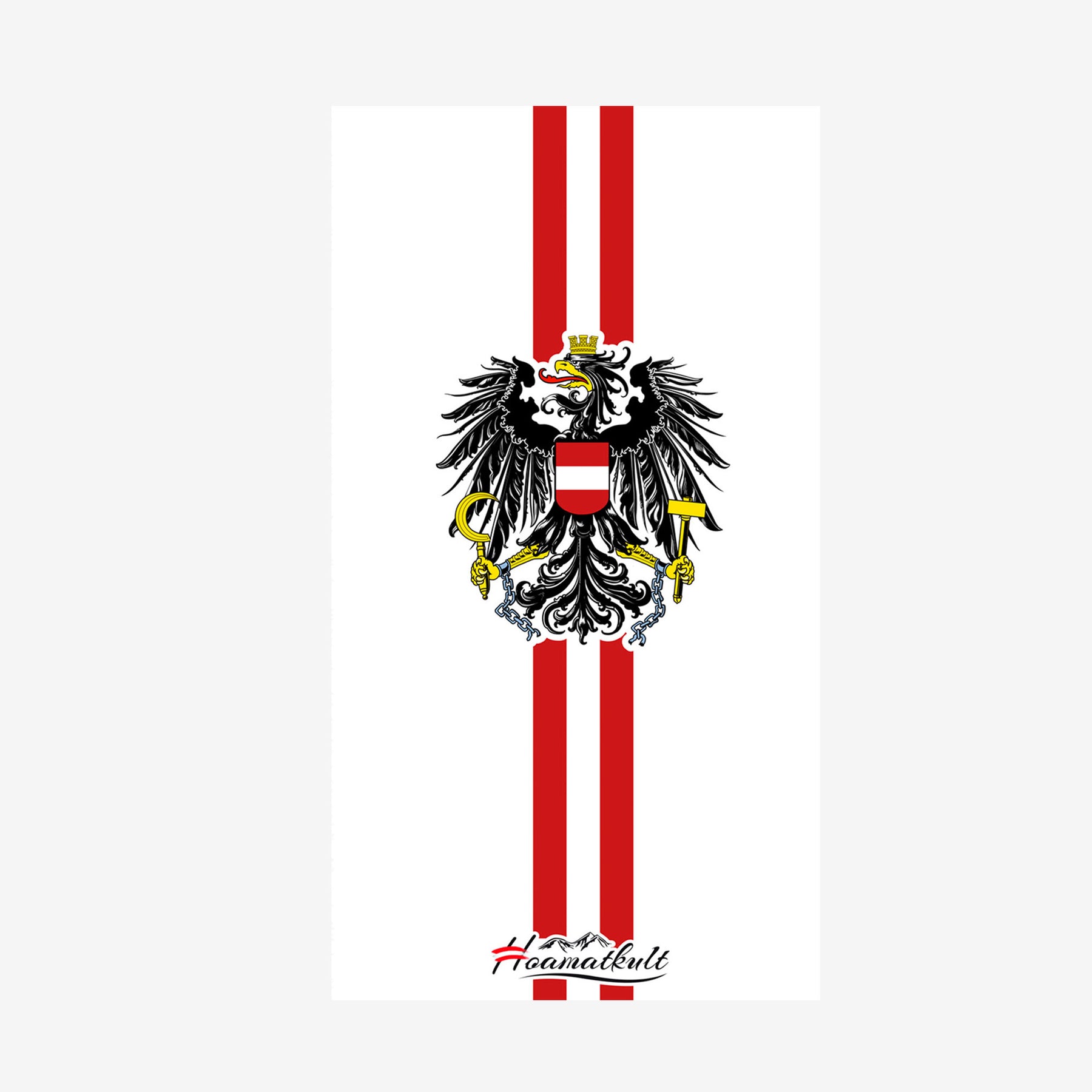 Strandtuch mit Österreich Adler von Hoamatkult