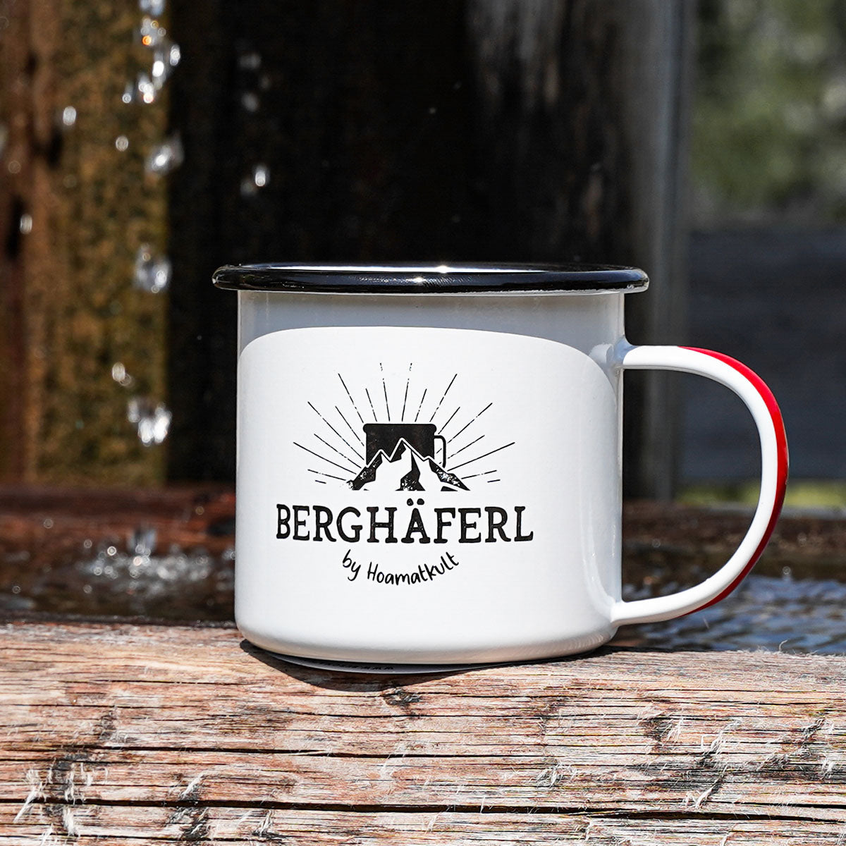 Berghäferl Emaille Tasse - das Original