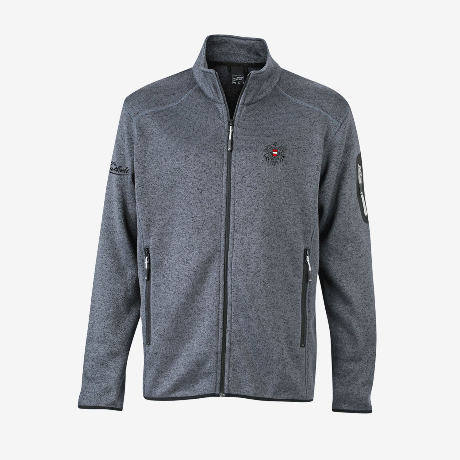 Adler "Kontur" Strickfleece Jacke ohne Kapuze