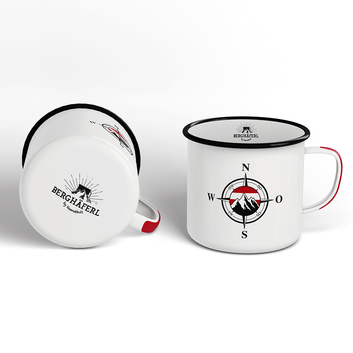 Kompass Emaille Tasse