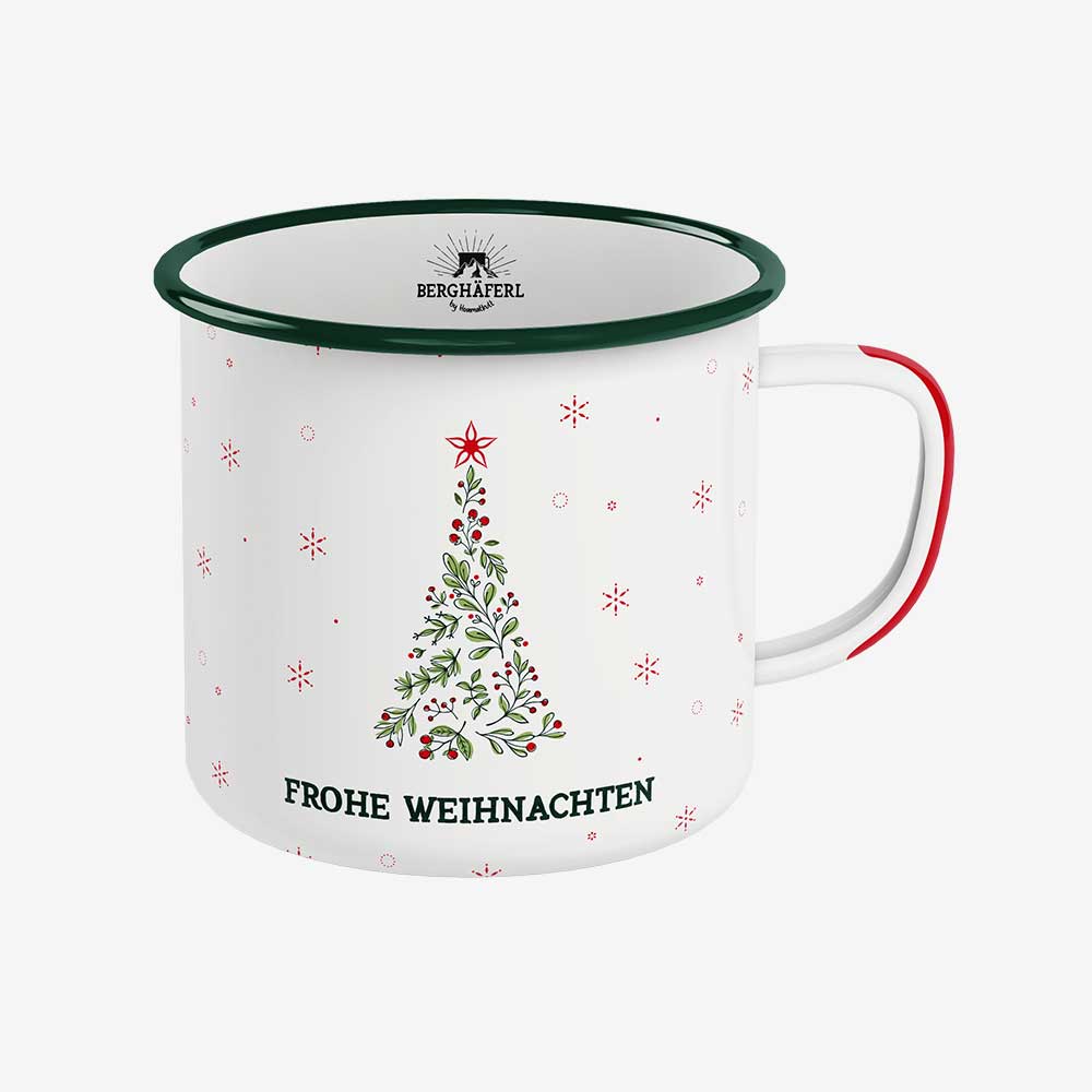 Weihnachten Emaille Tasse