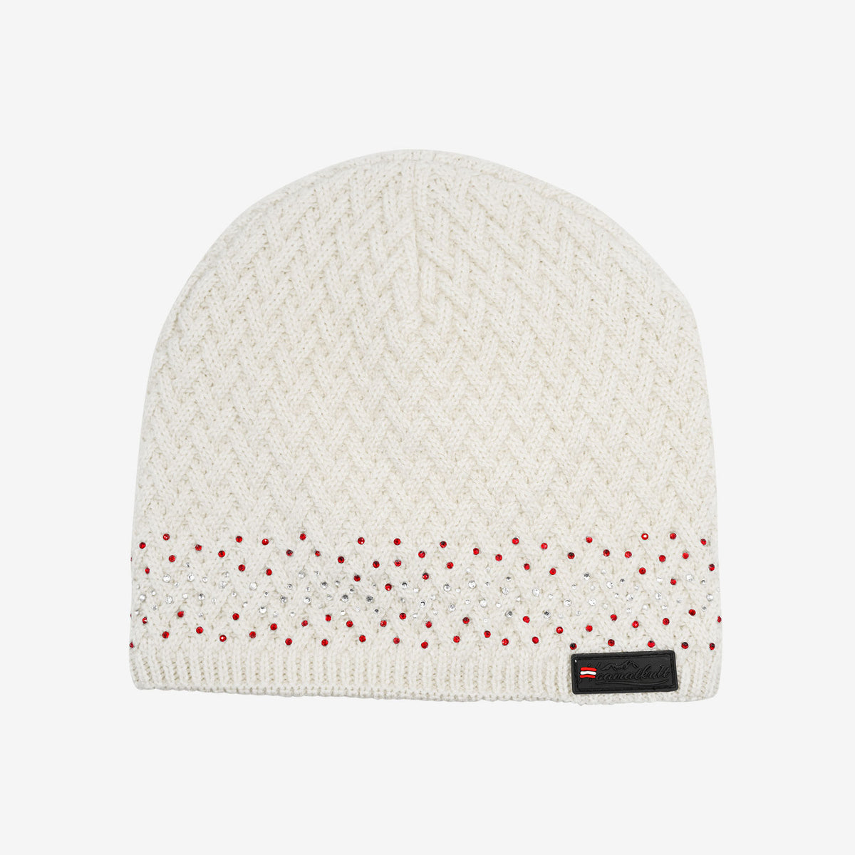 Österreich Kristall Mütze weiss