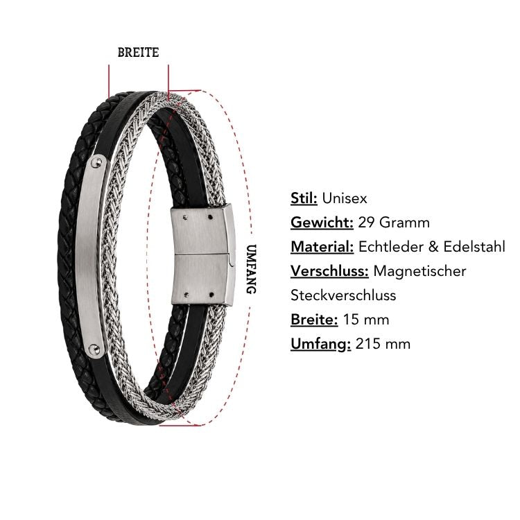 Abmessungen Armband 3 Echtleder Edelstahl 0cc6d6da 8eb1 46a1 Aab7 C749fd6c2b94