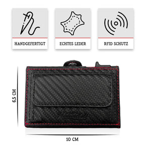 Adler Smart Wallet Trifold mit Karten-Pop-Up Funktion aus Echtleder