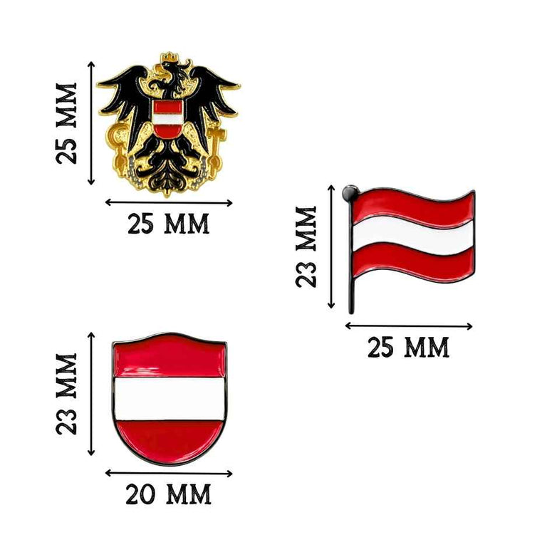 Österreich Kult Pins 3er-Set – Klassiker