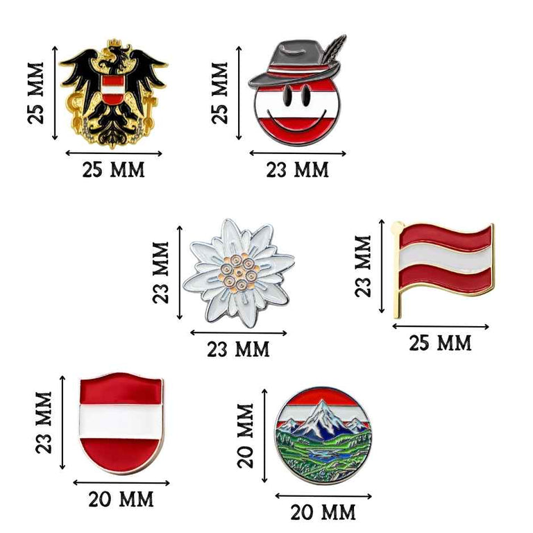 Österreich Kult Pins 6er-Set