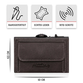 Adler Smart Wallet Trifold mit Karten-Pop-Up Funktion aus Echtleder