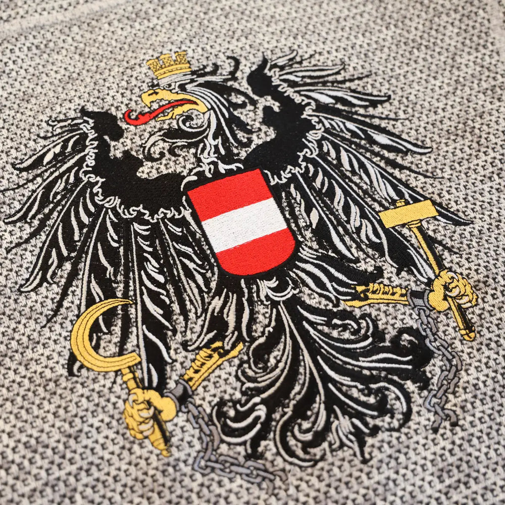 Adler Stickerei hellgrau #Farbe_Grau-Strick