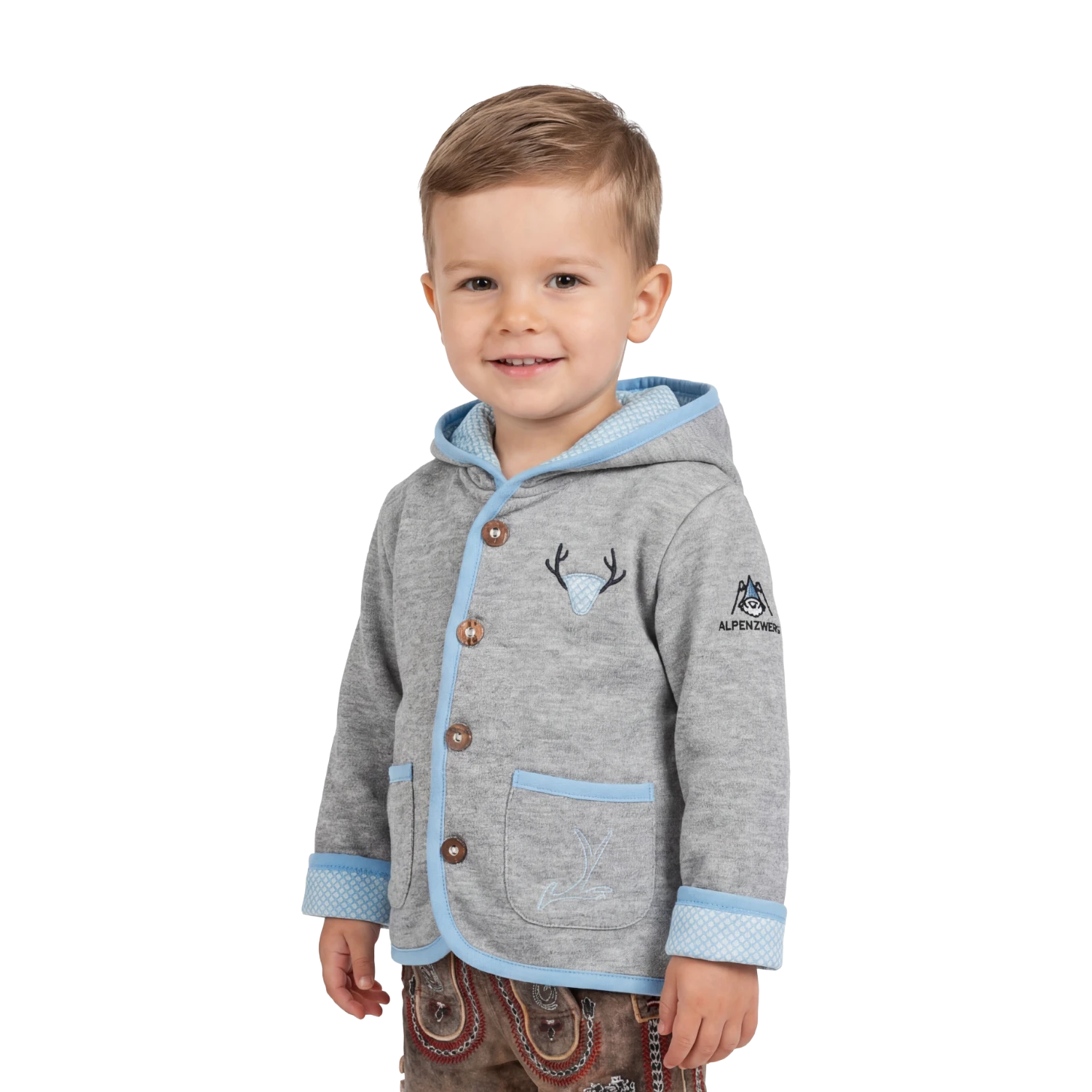 Kinder Trachten Kapuzenjacke - Alpenzwerg