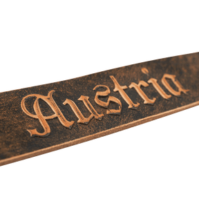 Austria Trachtenarmband Echtleder braun