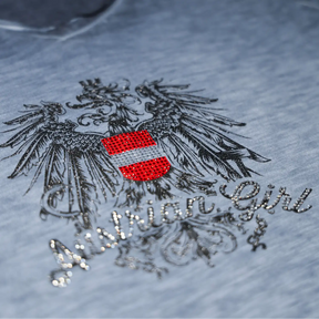 Austrian Girl Glitzer T-Shirt - Granitblau