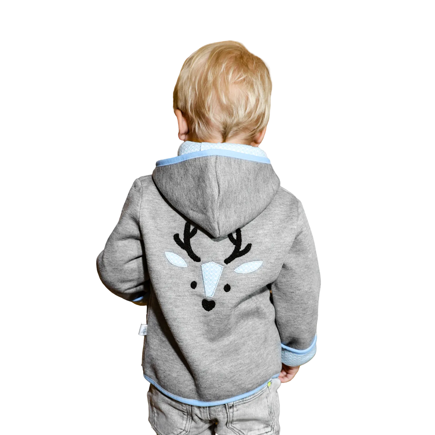 Baby Trachten Jacke blau Hirsch Alpenzwerg