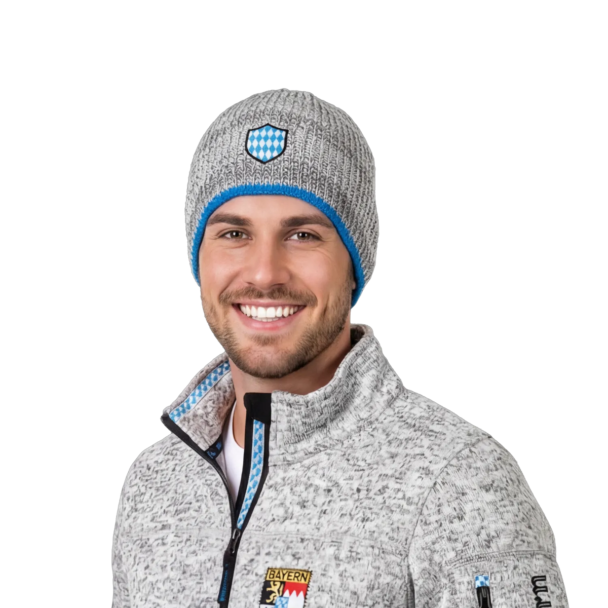 Bayern Beanie hellgrau