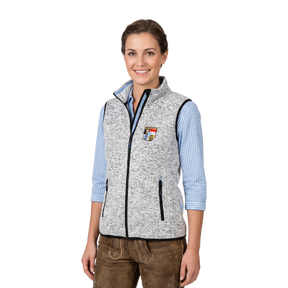 Bayern Trachten Gilet hellgrau Strickfleece Damen