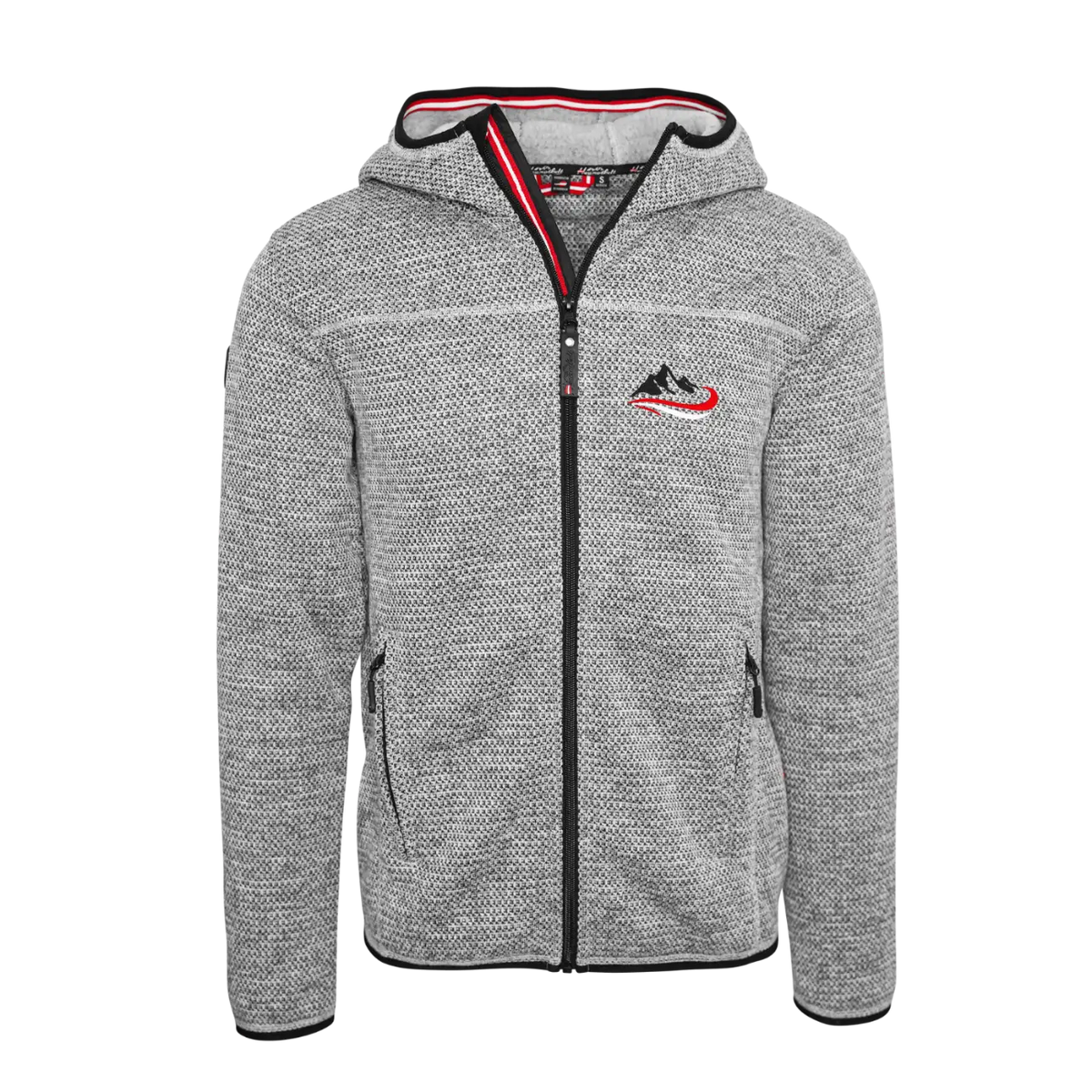 Berg Austria Strickoptik Jacke Herren #Farbe_Grau-Strick
