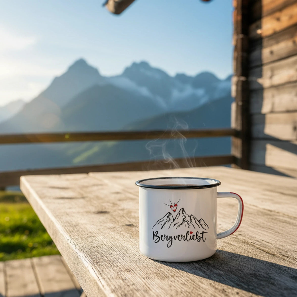 Bergverliebt Emaille Tasse