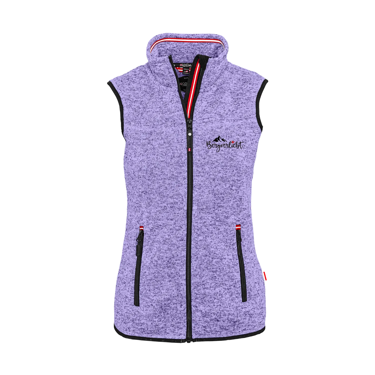 Bergverliebt Strickfleece Gilet lila Damen #Farbe_Lila