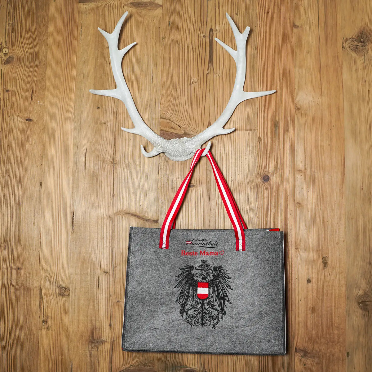 Beste Mama Filztasche dunkelgrau